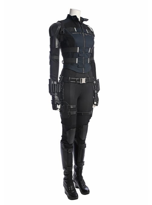 Avengers Infinity War Halloween Cosplay Black Widow Same Black Bodysuit Costume Full Set