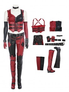 Game Batman Arkham City Halloween Cosplay Harley Quinn Costume Full Set