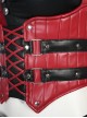 Game Batman Arkham City Halloween Cosplay Harley Quinn Costume Red Corset