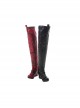 Game Batman Arkham City Halloween Cosplay Harley Quinn Accessories Red-Black Boots