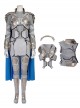 Thor Ragnarok Halloween Cosplay Valkyrie Gray Battle Suit Costume Vest And Apron And Collar