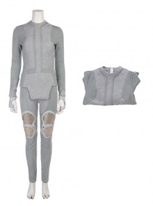 Thor Ragnarok Halloween Cosplay Valkyrie Gray Battle Suit Costume Bottoming Top