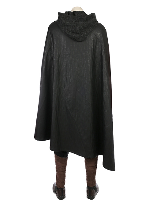 Star Wars The Last Jedi Halloween Cosplay Luke Skywalker Costume Black Cloak Full Set