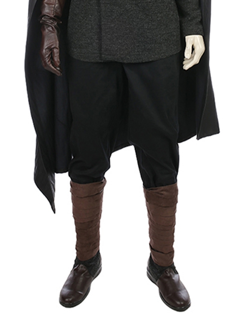 Star Wars The Last Jedi Halloween Cosplay Luke Skywalker Black Cloak Suit Accessories Boots And Binding Bands