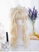 Sweet Sugar Series Saily Soft Girl Elf Straight Bangs Long Curly Light Blonde Hair Sweet Lolita Wig