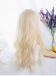 Sweet Sugar Series Saily Soft Girl Elf Straight Bangs Long Curly Light Blonde Hair Sweet Lolita Wig