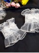 Exquisite Translucent Lace 3D Organza Bowknot Classic Lolita Wrist Strap Wristbands