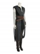 Star Wars The Last Jedi Halloween Cosplay Rey Skywalker Costume Black Vest Full Set