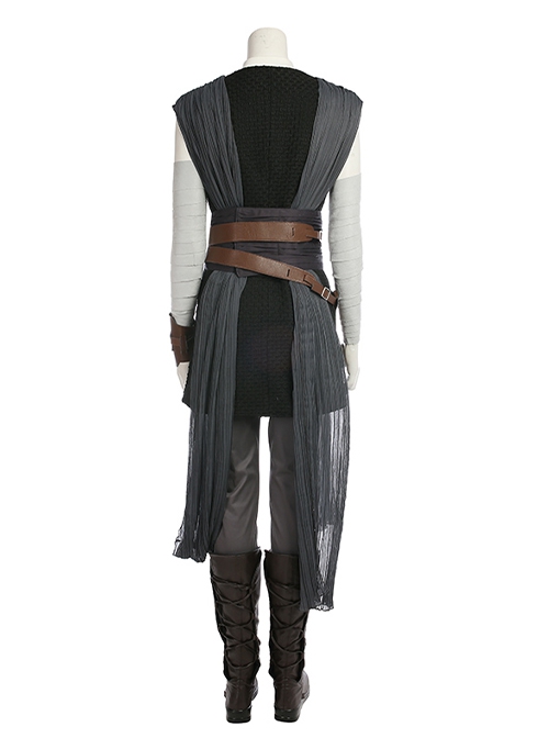 Star Wars The Last Jedi Halloween Cosplay Rey Skywalker Costume Black Vest Full Set