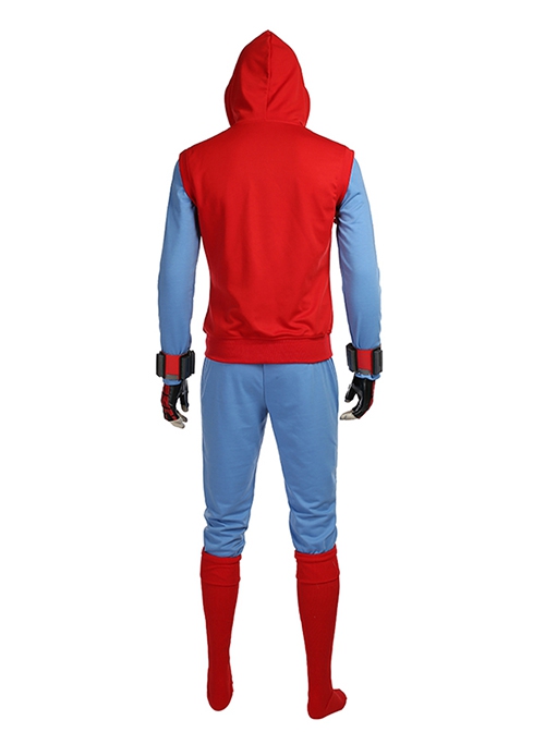 Spider-Man Homecoming Halloween Cosplay Spider-Man Peter Parker Costume Hoodie Full Set