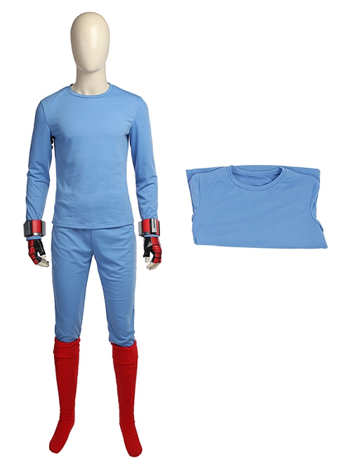 Spider-Man Homecoming Halloween Cosplay Spider-Man Peter Parker Costume Blue Bottoming T-shirt