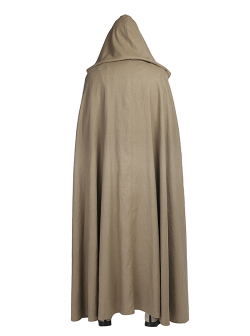 Star Wars The Last Jedi Halloween Cosplay Luke Skywalker Costume Khaki Cloak Full Set