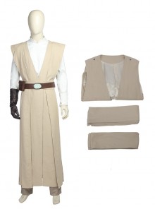 Star Wars The Last Jedi Halloween Cosplay Luke Skywalker Khaki Cloak Suit Costume Khaki Vest And Shawl Straps