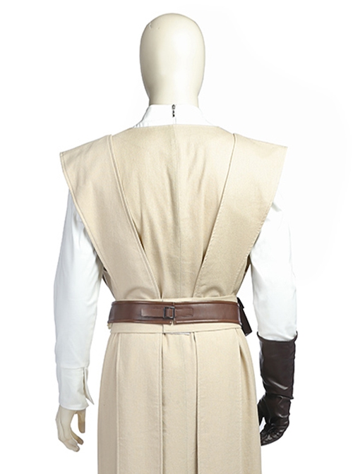 Star Wars The Last Jedi Halloween Cosplay Luke Skywalker Khaki Cloak Suit Costume Khaki Vest And Shawl Straps