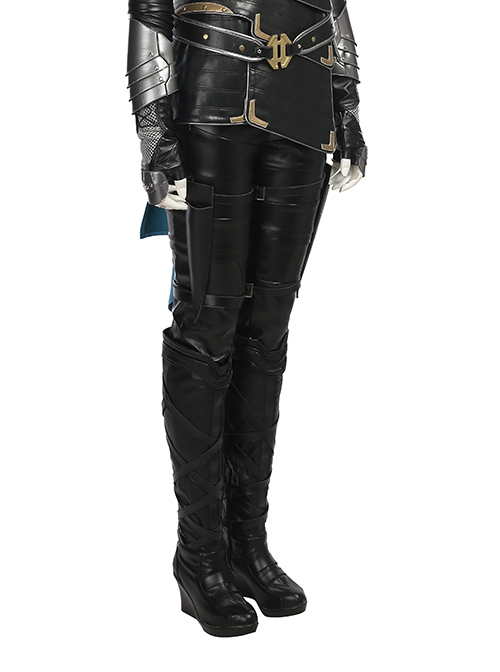 Thor Ragnarok Halloween Cosplay Valkyrie Black Battle Suit Costume Black Trousers