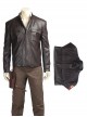 Star Wars The Last Jedi Halloween Cosplay Poe Dameron Costume Brown Jacket