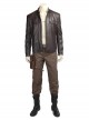 Star Wars The Last Jedi Halloween Cosplay Poe Dameron Costume Brown Jacket