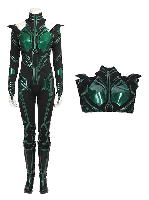 Thor Ragnarok Halloween Cosplay Death Goddess Hela Style A Costume Black Bodysuit