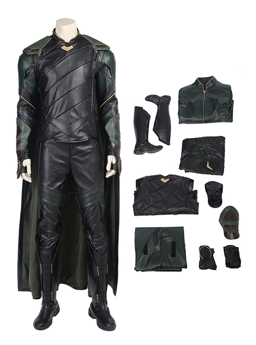 Thor Ragnarok Halloween Cosplay Loki Battle Suit Costume Full Set