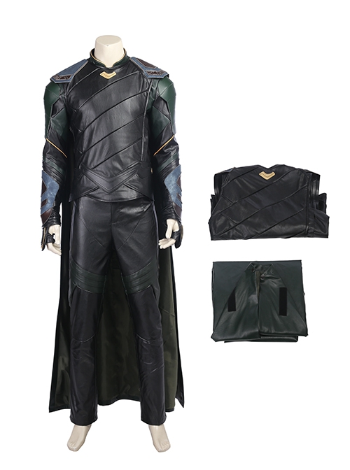 Thor Ragnarok Halloween Cosplay Loki Battle Suit Costume Vest And Cloak And Shoulder Armors