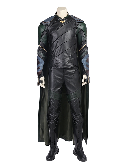 Thor Ragnarok Halloween Cosplay Loki Battle Suit Costume Vest And Cloak And Shoulder Armors