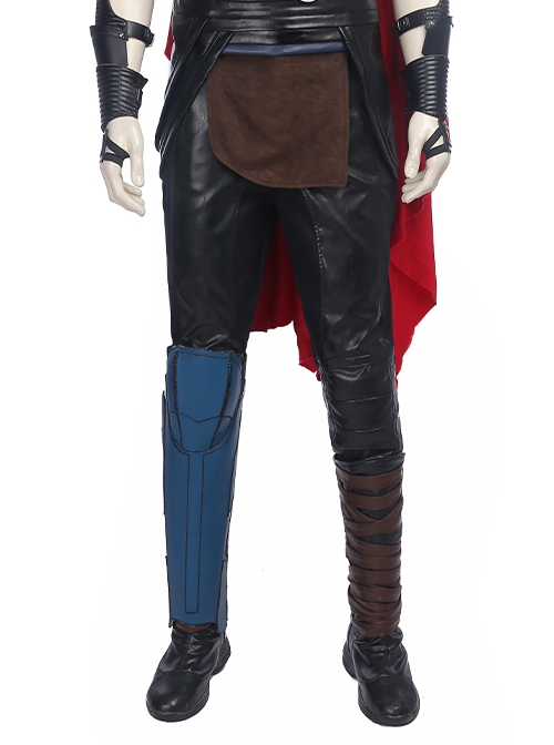 Thor Ragnarok Halloween Cosplay Thor Odinson Black Vest Battle Suit Accessories Leg Guard And Binding Bands