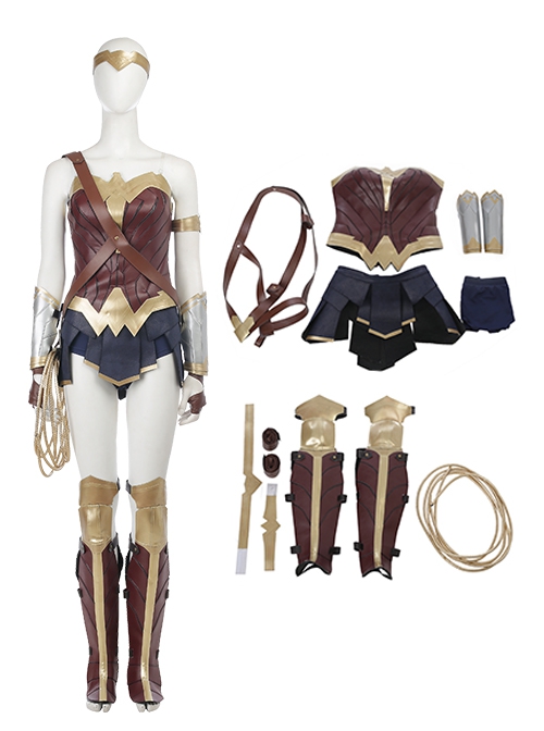 Justice League Halloween Cosplay Wonder Woman Diana Prince Costume Upgraded Version Full Set