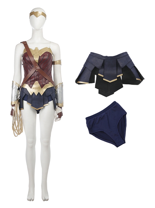 Justice League Halloween Cosplay Wonder Woman Diana Prince Upgraded Version Costume Skirt With Safety Pants