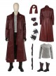 Guardians Of The Galaxy Vol 2 Halloween Cosplay Star-Lord Peter Jason Quill Costume Red Long Windbreaker Full Set