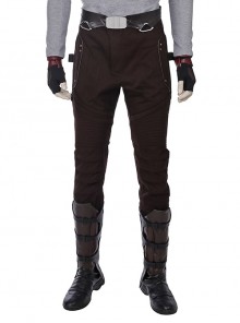 Guardians Of The Galaxy Vol 2 Halloween Cosplay Star-Lord Peter Jason Quill Red Long Windbreaker Suit Costume Brown Pants