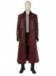 Guardians Of The Galaxy Vol 2 Halloween Cosplay Star-Lord Peter Jason Quill Red Long Windbreaker Suit Costume Brown Pants