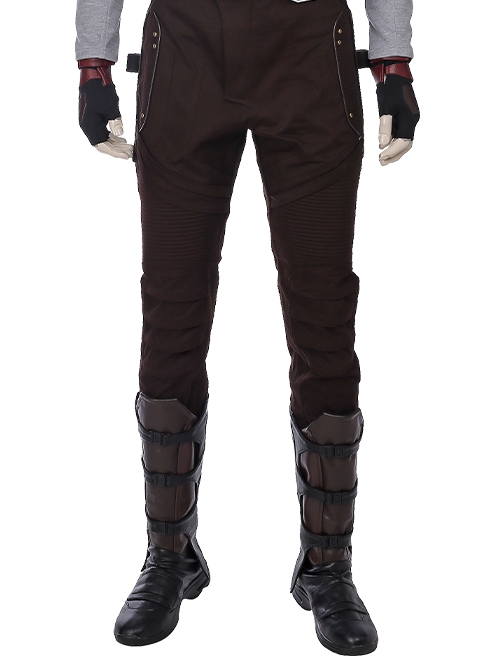 Guardians Of The Galaxy Vol 2 Halloween Cosplay Star-Lord Peter Jason Quill Red Long Windbreaker Suit Accessories Boots And Leg Guards