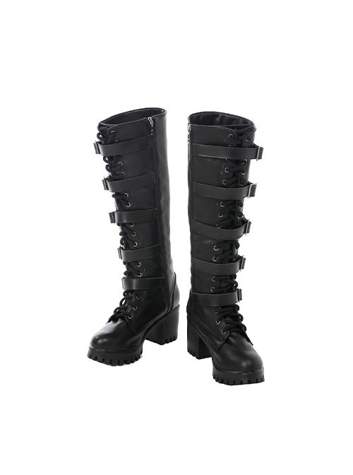 Underworld Blood Wars Halloween Cosplay Selena Accessories Black Strappy Boots