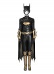 Game Batman Arkham Knight Halloween Cosplay Batgirl Black-golden Costume Full Set