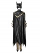 Game Batman Arkham Knight Halloween Cosplay Batgirl Black-golden Costume Full Set