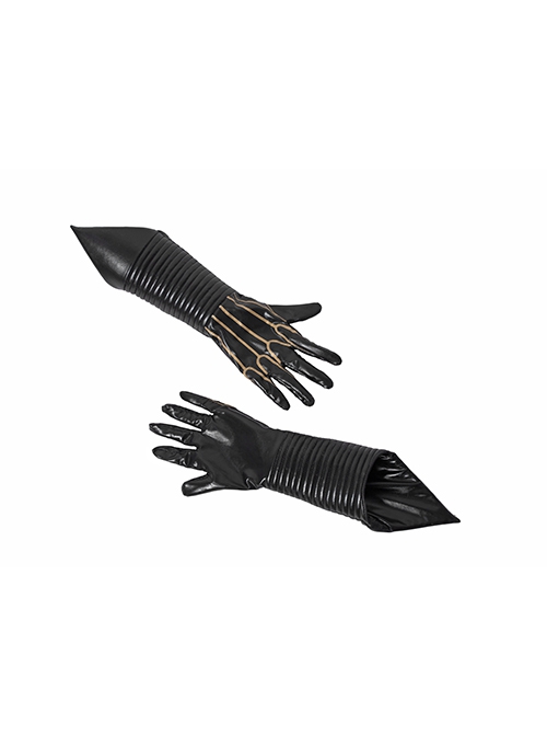 Game Batman Arkham Knight Halloween Cosplay Batgirl Accessories Black Gloves