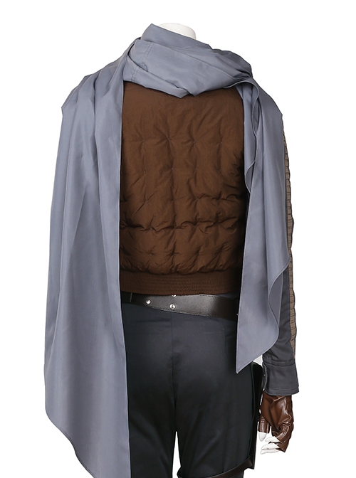 Rogue One A Star Wars Story Halloween Cosplay Jyn Erso Costume Brown Short Vest