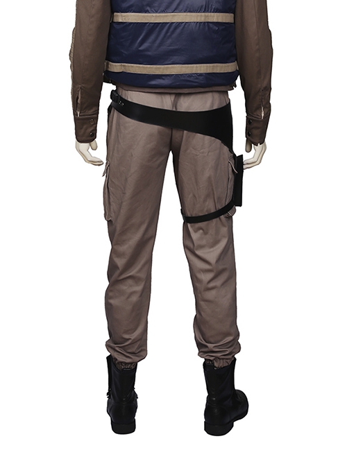 Rogue One A Star Wars Story Halloween Cosplay Cassian Andor Costume Brown Trousers