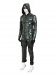 Arrow Season 5 Halloween Cosplay Oliver Queen Costume Green Leather Clothing Full Set Without Boots