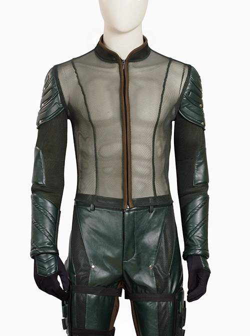 Arrow Season 5 Halloween Cosplay Oliver Queen Costume Long Sleeve Mesh Lining Clothing