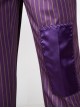 Game Batman Arkham Knight Halloween Cosplay The Joker Costume Purple Vertical Stripe Suit Full Set