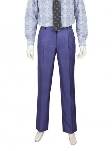 Batman The Dark Knight Halloween Cosplay The Joker Costume Purple Vertical Stripe Suit Trousers