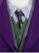 Batman The Dark Knight Halloween Cosplay The Joker Purple Woolen Long Coat Suit Accessories Gloves And Tie