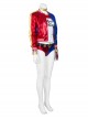 Suicide Squad Halloween Cosplay Harley Quinn Costume Red Blue Baseball Uniform Full Set