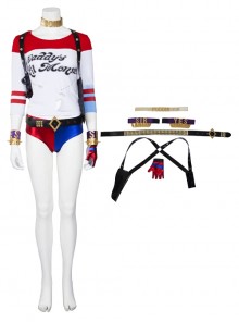 Suicide Squad Halloween Costume Harley Quinn Cosplay Accessories Set