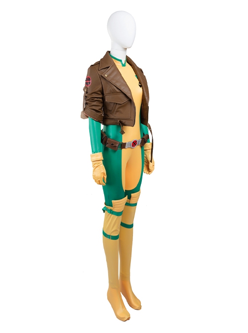 X-Men Halloween Cosplay Rogue Anna Marie Costume Full Set