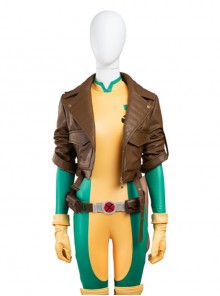 X-Men Halloween Cosplay Rogue Anna Marie Costume Brown Short Jacket