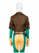 X-Men Halloween Cosplay Rogue Anna Marie Costume Brown Short Jacket