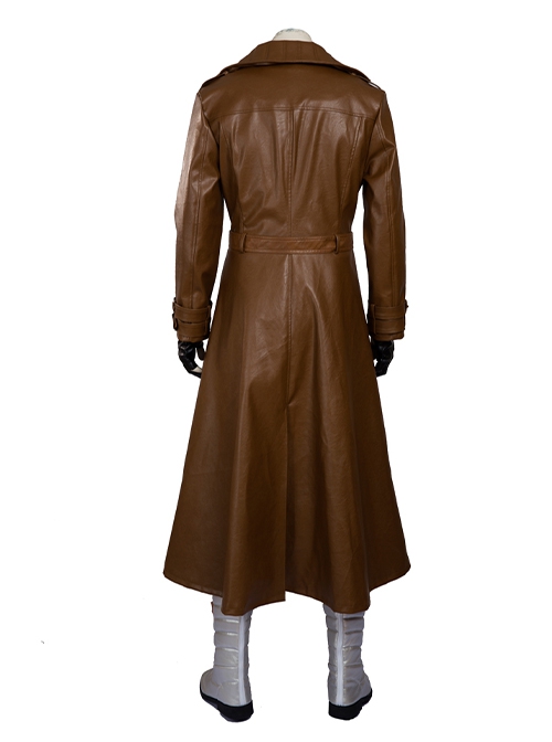 X-Men Halloween Cosplay Gambit Remy LeBeau Costume Brown Long Windbreaker Set Without Boots