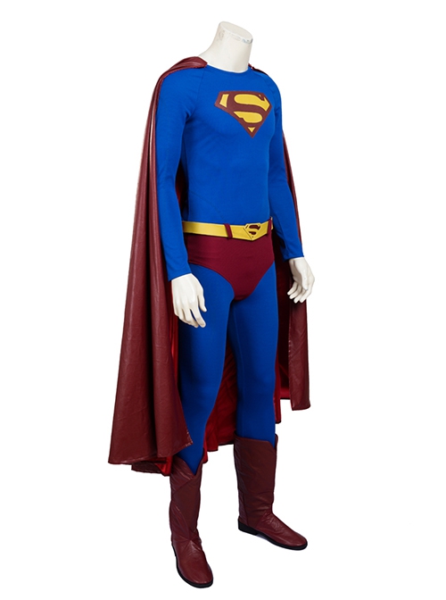 Superman Returns Halloween Cosplay Clark Kent Costume Bodysuit Full Set